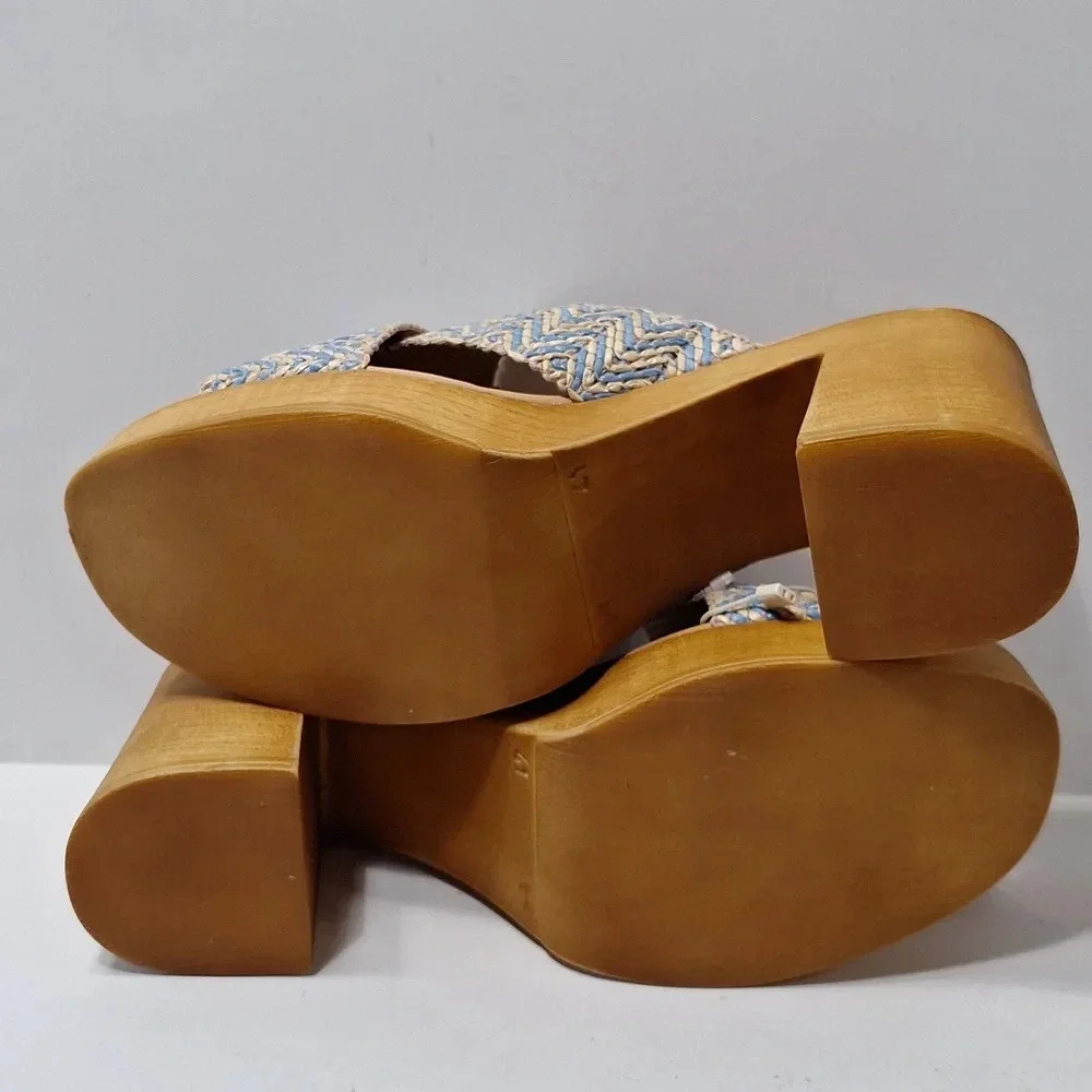 Ilaria Sartori NEW Made In Italy Bohemian Platform Heel Y2K Inspired Clogs 9.5